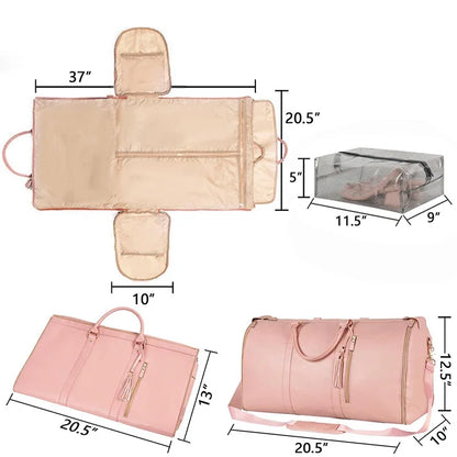 Large Capacity Travel Duffle Bag Women's Handbag Foldable Suitbag Waterproof Clothes Totes Gym Bag Outdoor Fitness Bags UNINEED