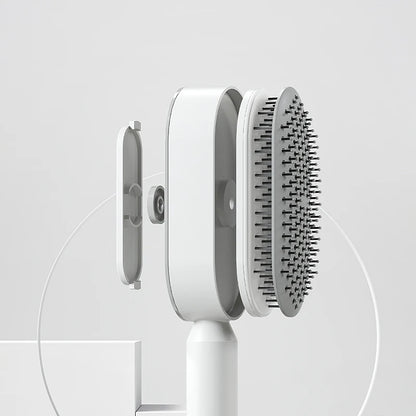 Self Cleaning Hair Brush for Women One-Key Quick Hair Comb 3D Air Cushion Scalp Massage Brush Hair Styling Tools Comb for Hair UNINEED